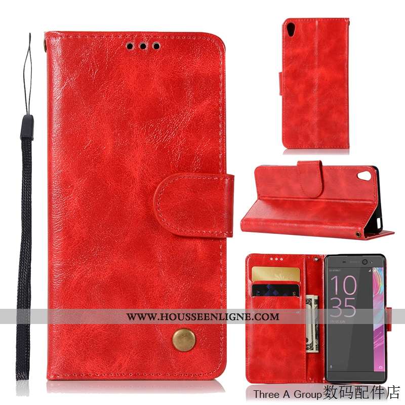 Étui Sony Xperia L1 Protection Vintage Gris Téléphone Portable Housse Business