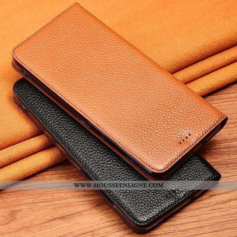 Étui Sony Xperia L1 Silicone Protection Cuir Véritable Tout Compris Fluide Doux Noir Litchi