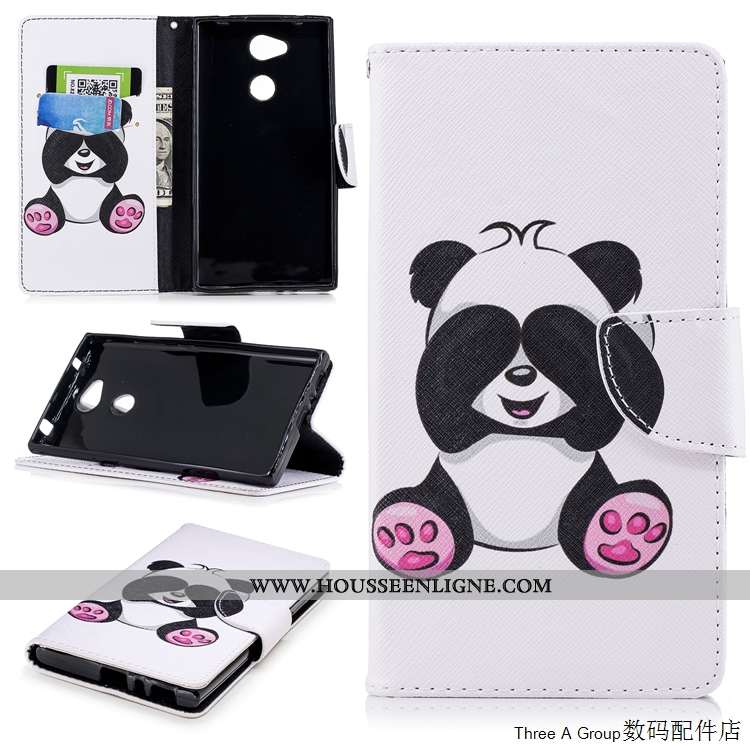 Étui Sony Xperia L2 Cuir Fluide Doux Blanc Housse Tout Compris Protection Blanche