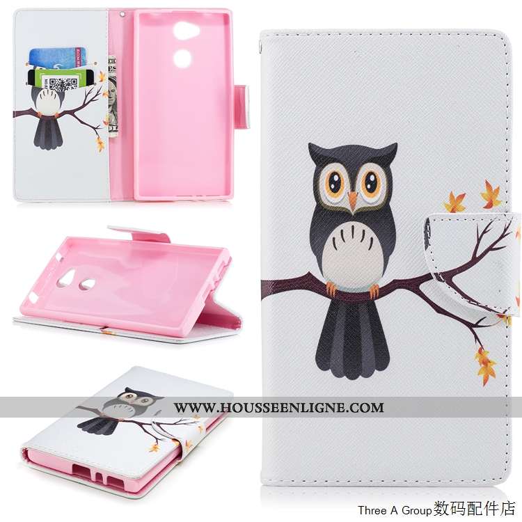 Étui Sony Xperia L2 Cuir Fluide Doux Blanc Housse Tout Compris Protection Blanche