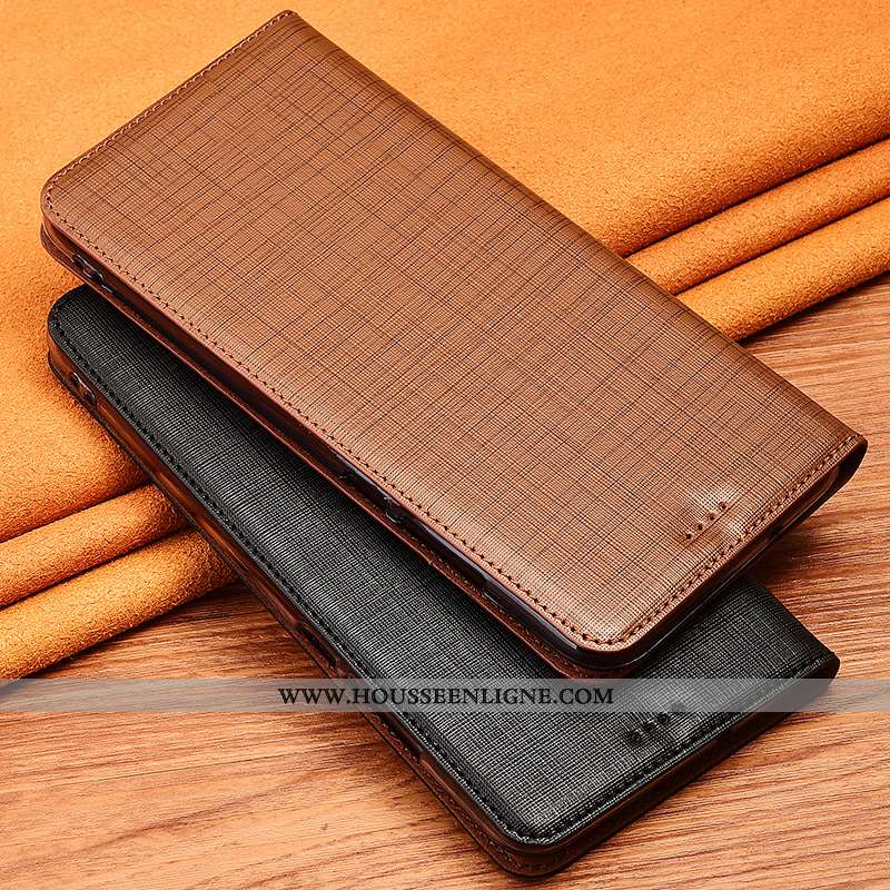 Étui Sony Xperia L2 Cuir Véritable Cuir Incassable Nouveau Clamshell Protection Marron