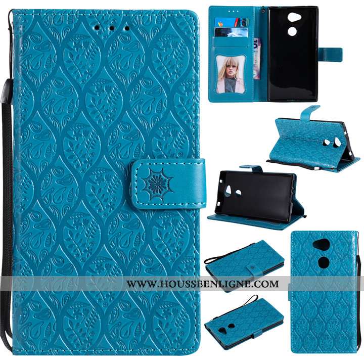 Étui Sony Xperia L2 Fluide Doux Coque En Silicone Créatif Violet Téléphone Portable Cuir