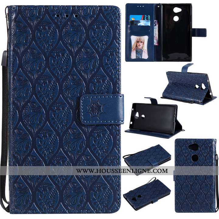 Étui Sony Xperia L2 Fluide Doux Coque En Silicone Créatif Violet Téléphone Portable Cuir