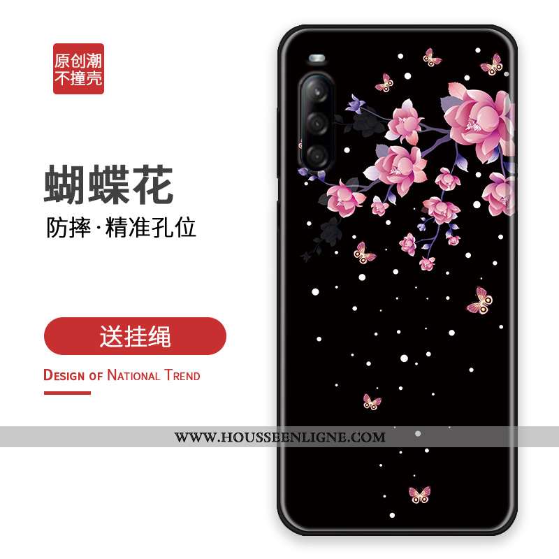Étui Sony Xperia L4 Dessin Animé Silicone Rose Incassable Coque Téléphone Portable