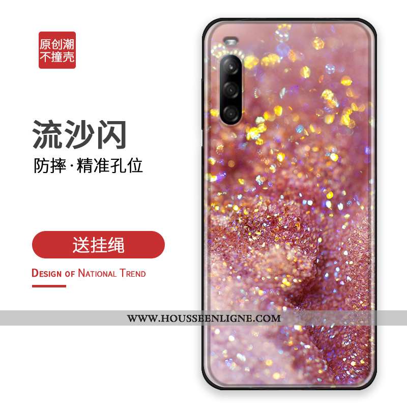 Étui Sony Xperia L4 Dessin Animé Silicone Rose Incassable Coque Téléphone Portable