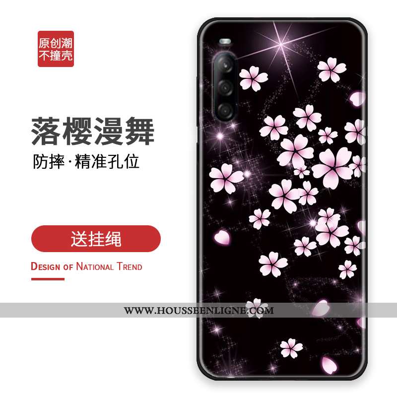 Étui Sony Xperia L4 Dessin Animé Silicone Rose Incassable Coque Téléphone Portable