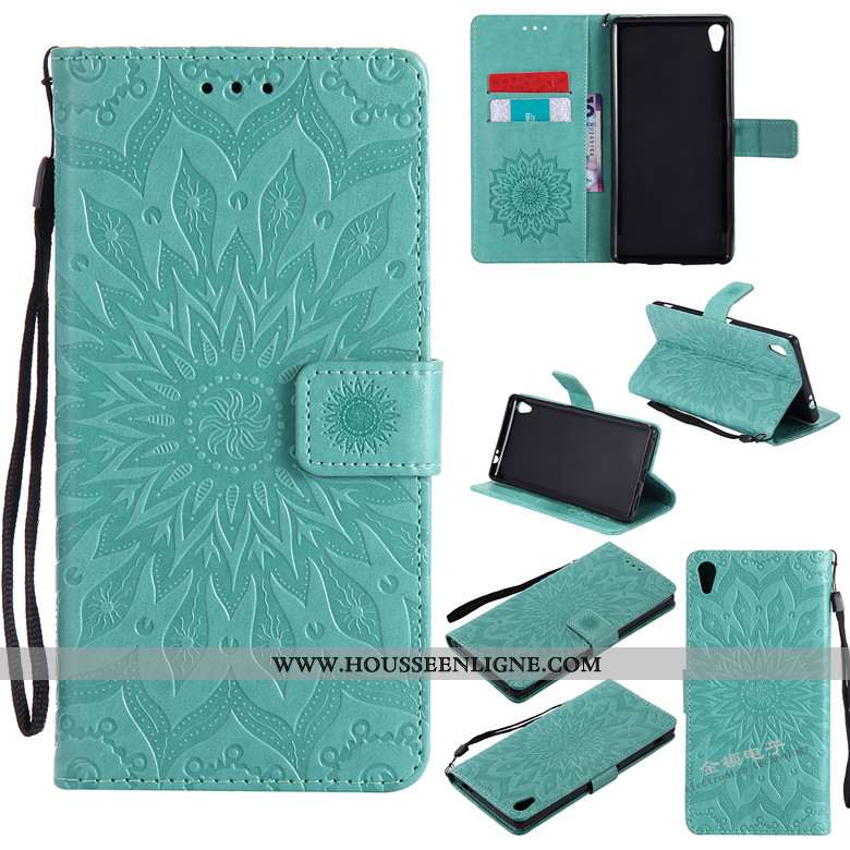 Étui Sony Xperia Xa Cuir Fluide Doux Téléphone Portable Gris Clamshell Ornements Suspendus
