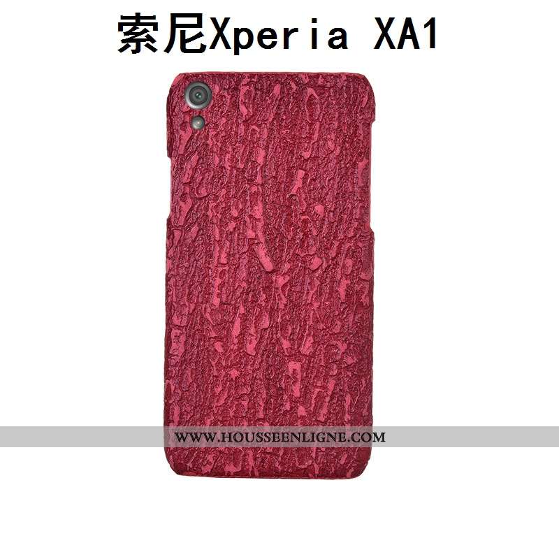 Étui Sony Xperia Xa1 Créatif Cuir Véritable Couvercle Arrière Personnalisé Téléphone Portable Coque 