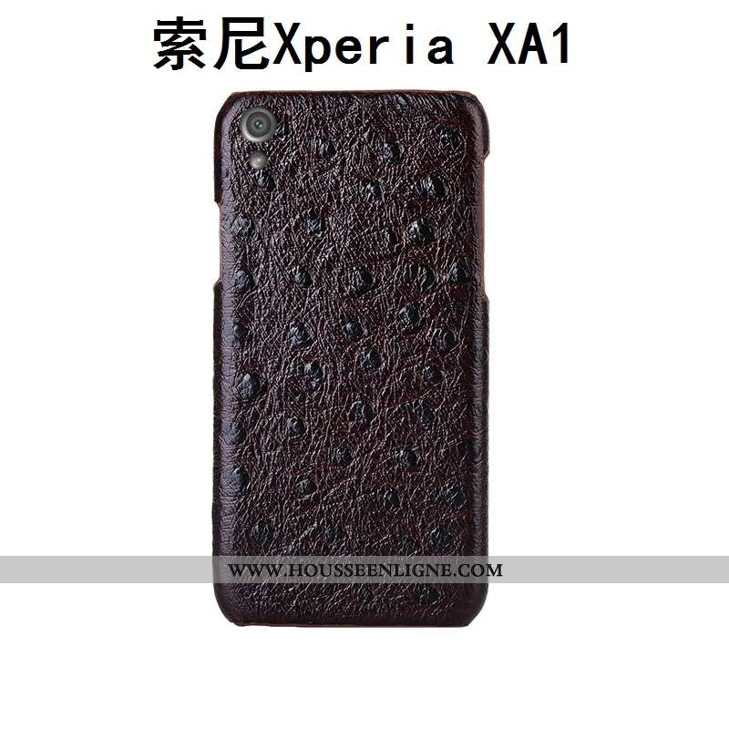 Étui Sony Xperia Xa1 Créatif Cuir Véritable Couvercle Arrière Personnalité Personnalisé Incassable M