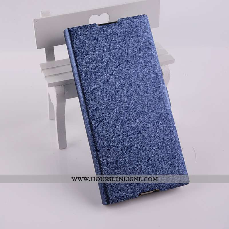Étui Sony Xperia Xa1 Cuir Téléphone Portable Coque Bleu