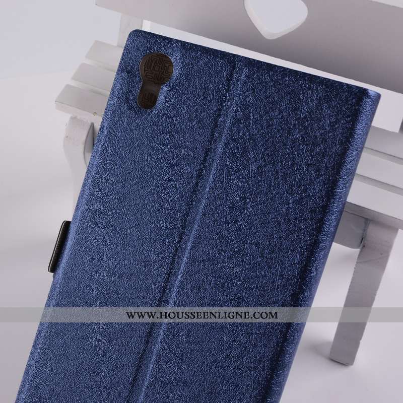 Étui Sony Xperia Xa1 Cuir Téléphone Portable Coque Bleu