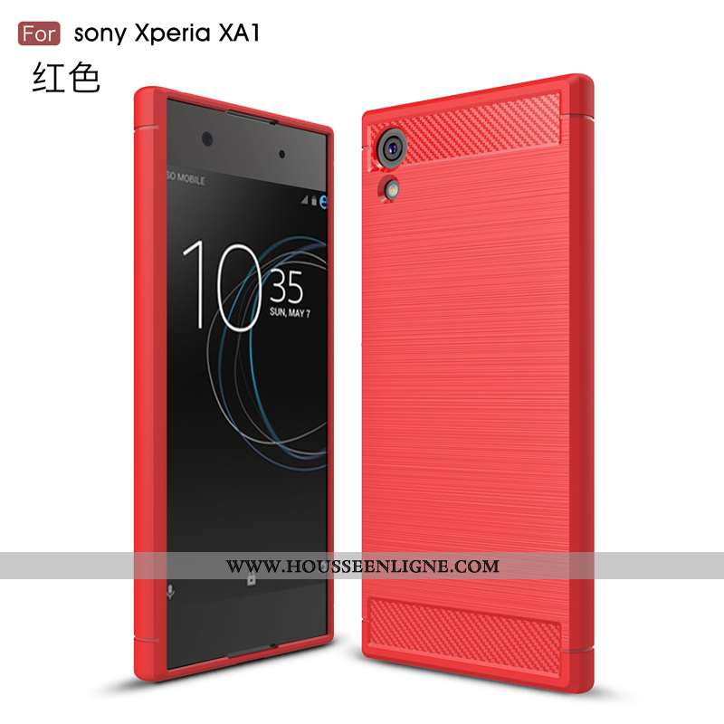 Étui Sony Xperia Xa1 Silicone Mode Incassable Légère Tendance Personnalité Fluide Doux Noir