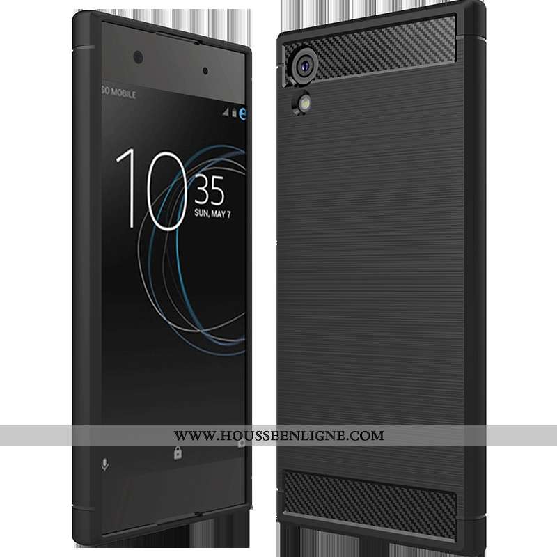 Étui Sony Xperia Xa1 Silicone Mode Incassable Légère Tendance Personnalité Fluide Doux Noir