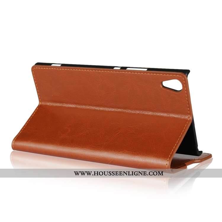 Étui Sony Xperia Xa1 Ultra Cuir Véritable Cuir Noir Coque Téléphone Portable