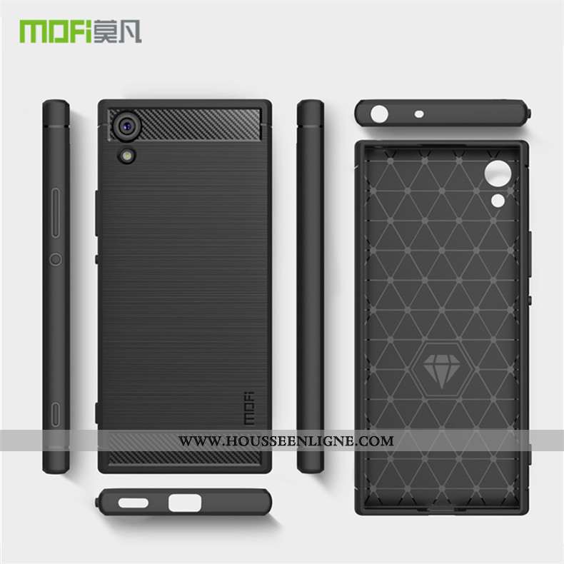 Étui Sony Xperia Xa1 Ultra Modèle Fleurie Protection Fibre Bordure Téléphone Portable Coque Noir