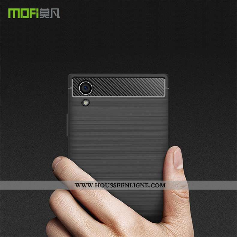 Étui Sony Xperia Xa1 Ultra Modèle Fleurie Protection Fibre Bordure Téléphone Portable Coque Noir