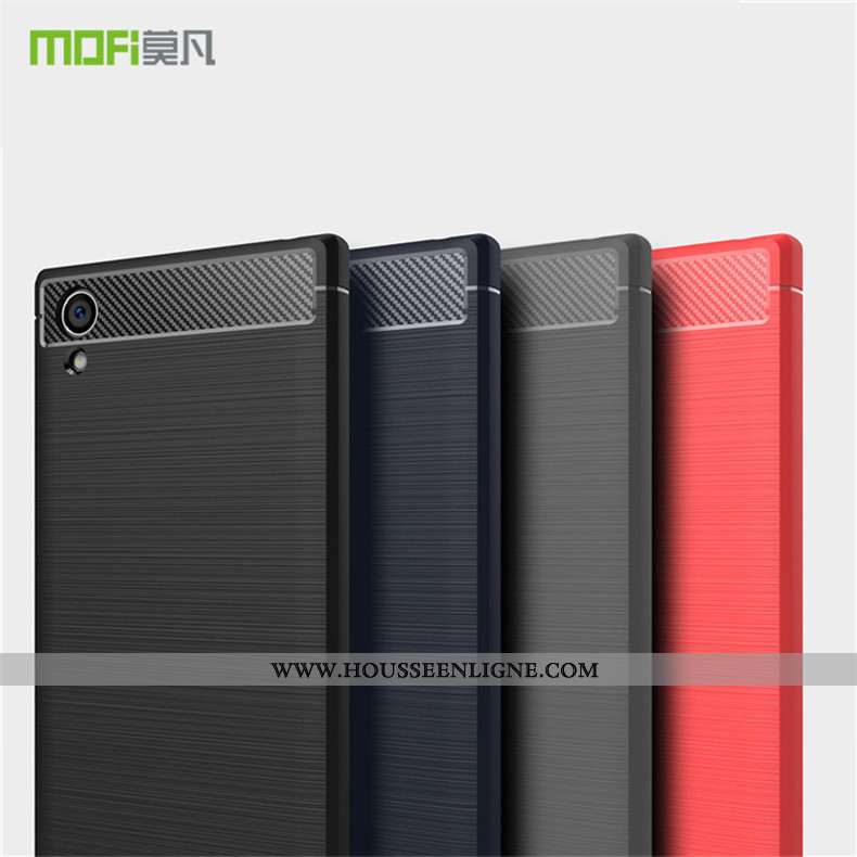 Étui Sony Xperia Xa1 Ultra Modèle Fleurie Protection Fibre Bordure Téléphone Portable Coque Noir