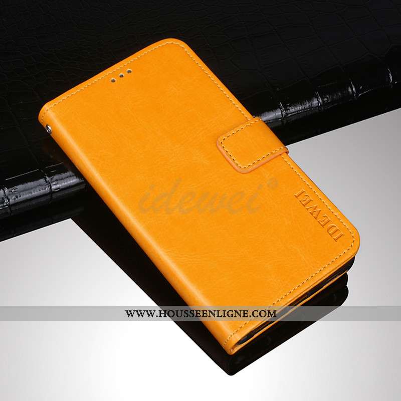 Étui Sony Xperia Xa1 Ultra Protection Cuir Incassable Housse Jaune Coque Téléphone Portable