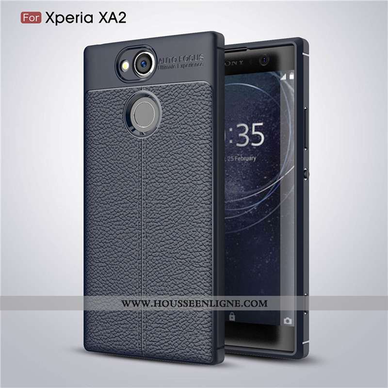Étui Sony Xperia Xa2 Fluide Doux Protection Incassable Antidérapant Coque Noir Téléphone Portable