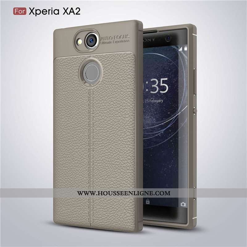 Étui Sony Xperia Xa2 Fluide Doux Protection Incassable Antidérapant Coque Noir Téléphone Portable
