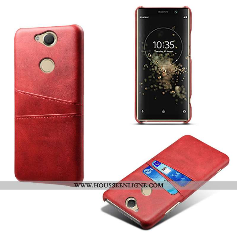 Étui Sony Xperia Xa2 Plus Cuir Qualité Coque Carte Téléphone Portable Jaune