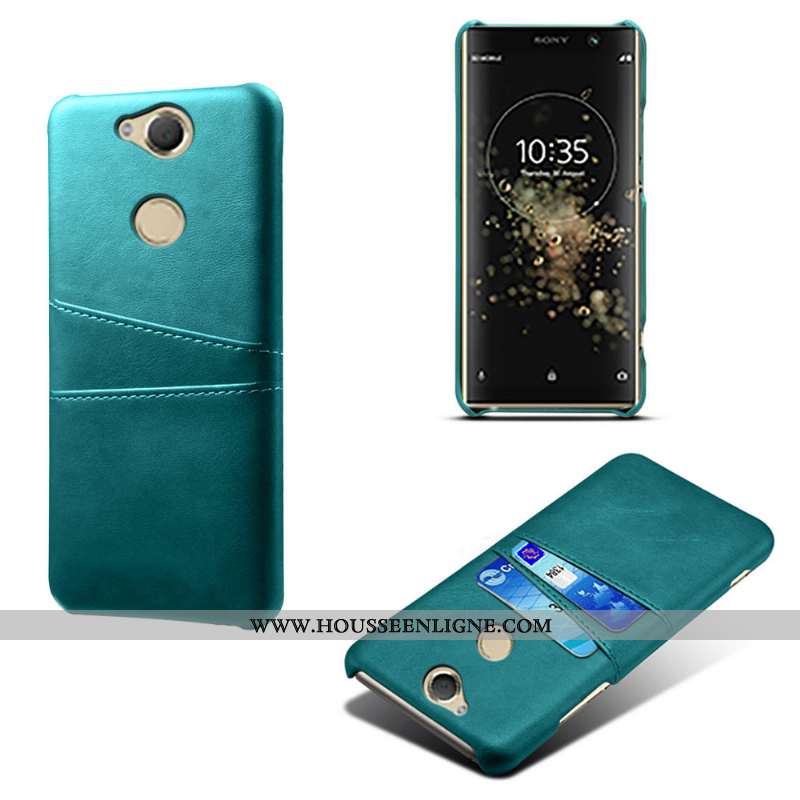 Étui Sony Xperia Xa2 Plus Cuir Qualité Coque Carte Téléphone Portable Jaune