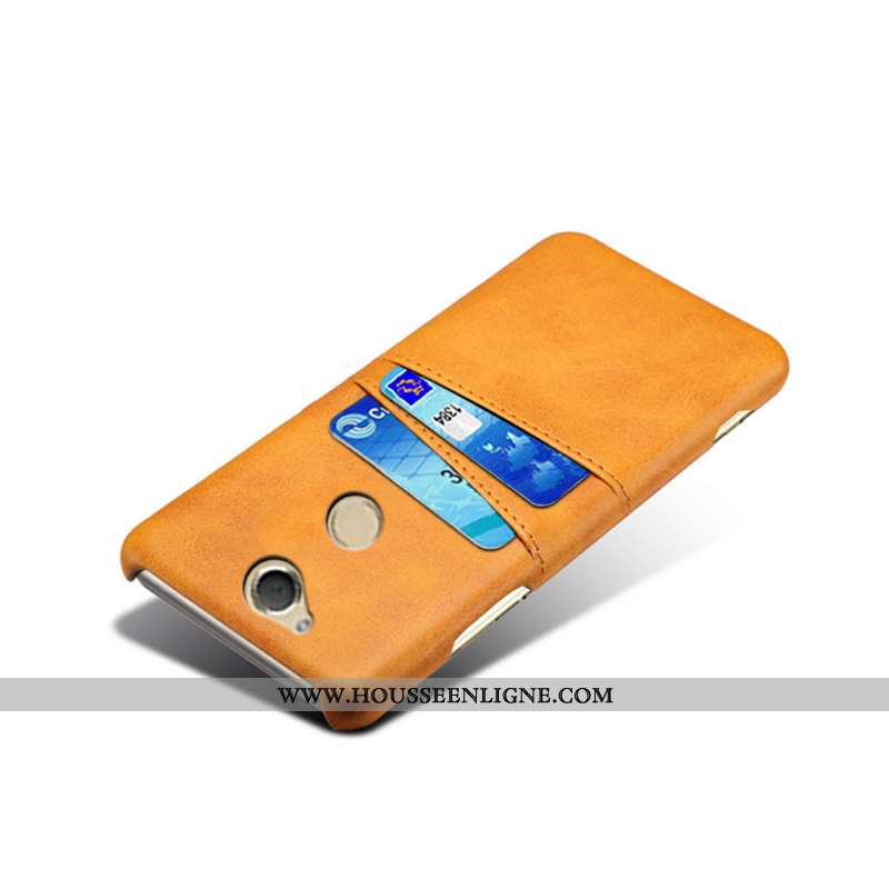 Étui Sony Xperia Xa2 Plus Cuir Qualité Coque Carte Téléphone Portable Jaune