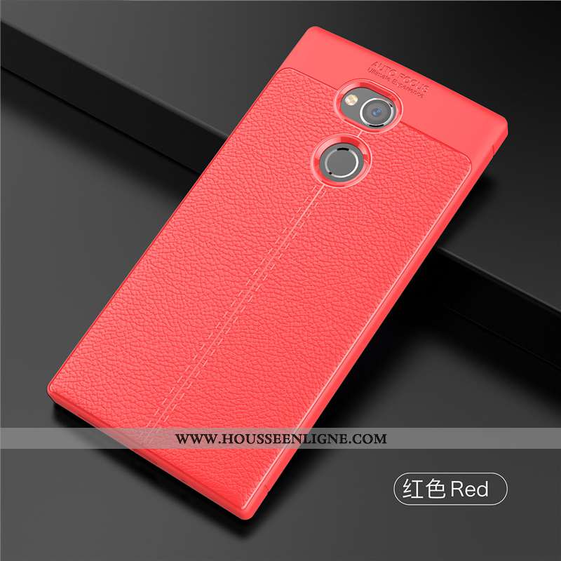 Étui Sony Xperia Xa2 Plus Mode Protection Tendance Coque Cuir Rouge
