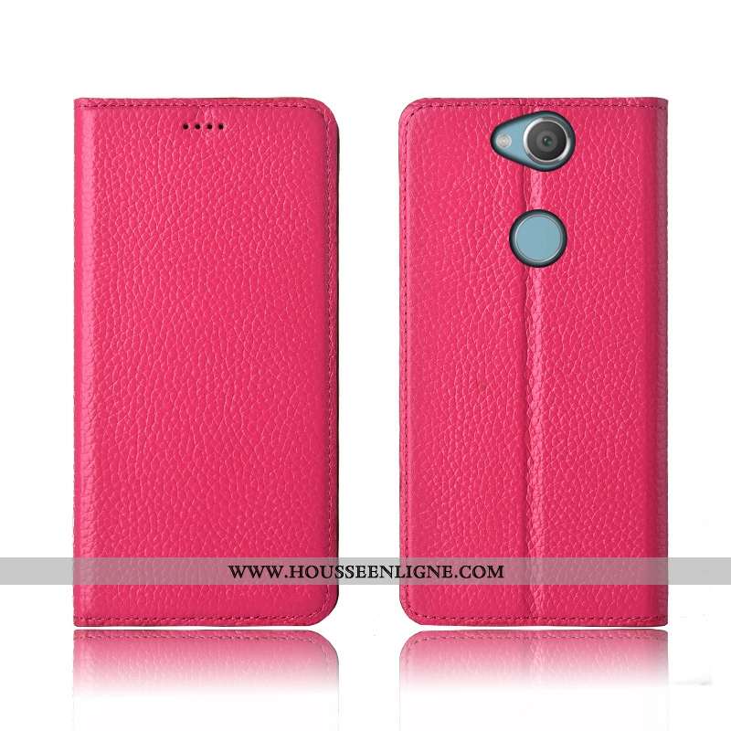 Étui Sony Xperia Xa2 Plus Protection Cuir Véritable Tout Compris Silicone Incassable Fluide Doux Mar