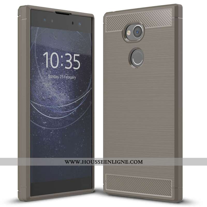 Étui Sony Xperia Xa2 Tendance Fluide Doux Coque Simple Gris Silicone