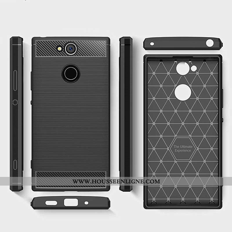 Étui Sony Xperia Xa2 Tendance Fluide Doux Coque Simple Gris Silicone