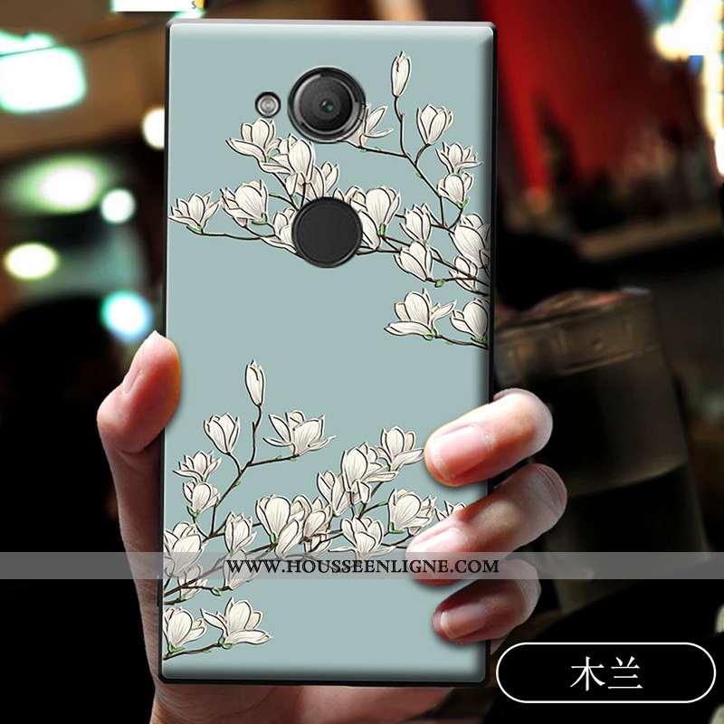 Étui Sony Xperia Xa2 Ultra Délavé En Daim Dessin Animé Incassable Fluide Doux Coque Bleu