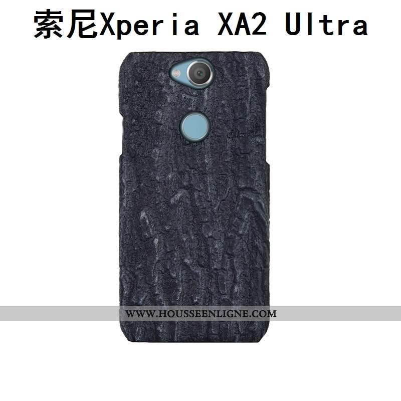 Étui Sony Xperia Xa2 Ultra Luxe Créatif Bleu Incassable Cuir Arbres