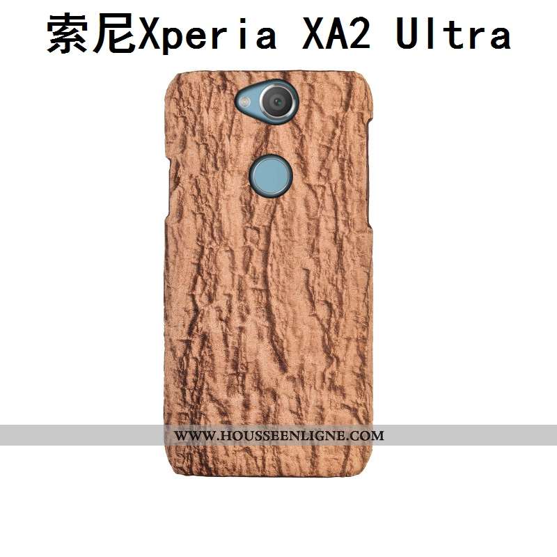 Étui Sony Xperia Xa2 Ultra Luxe Créatif Bleu Incassable Cuir Arbres