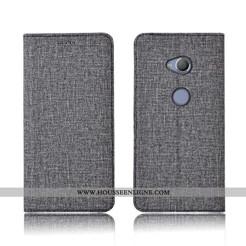 Étui Sony Xperia Xa2 Ultra Protection Cuir Nouveau Clamshell Fluide Doux Simple Gris