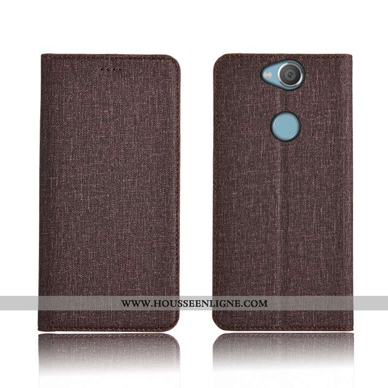 Étui Sony Xperia Xa2 Ultra Protection Cuir Nouveau Clamshell Fluide Doux Simple Gris
