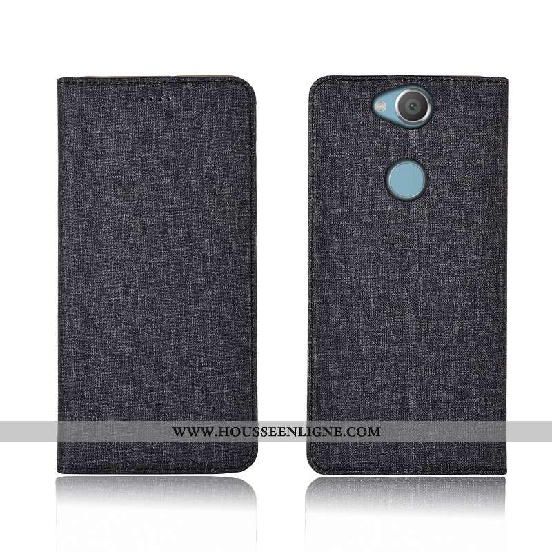 Étui Sony Xperia Xa2 Ultra Protection Cuir Nouveau Clamshell Fluide Doux Simple Gris