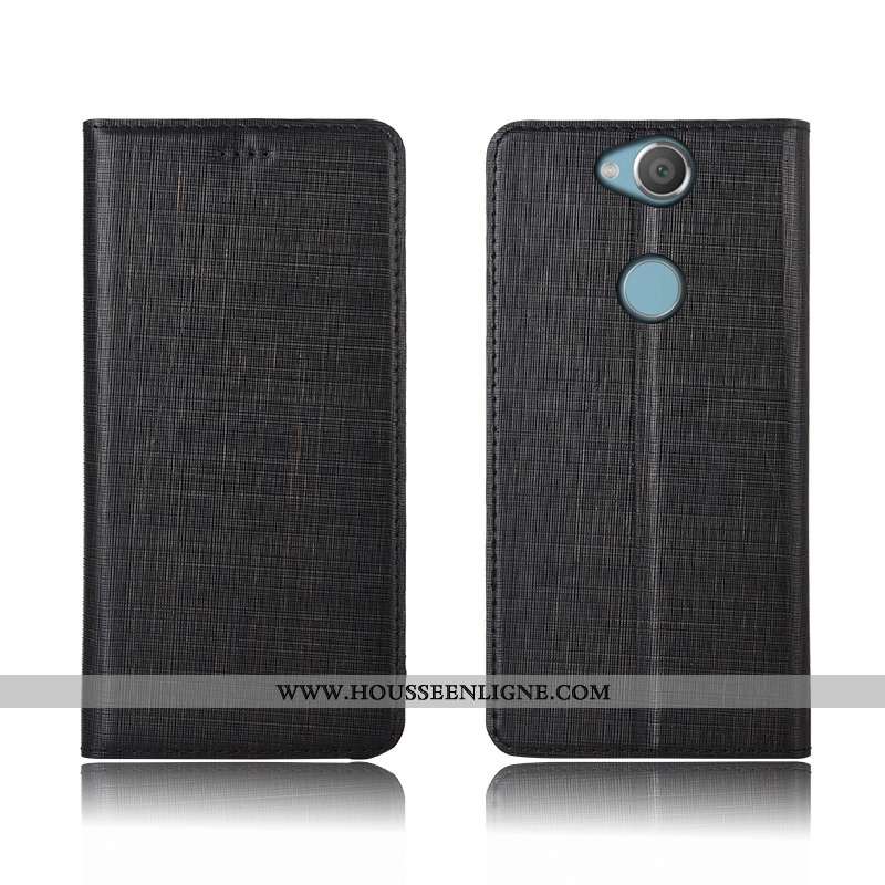 Étui Sony Xperia Xa2 Ultra Silicone Protection Cuir Véritable Fluide Doux Coque Incassable Bleu