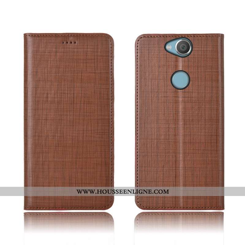 Étui Sony Xperia Xa2 Ultra Silicone Protection Cuir Véritable Fluide Doux Coque Incassable Bleu