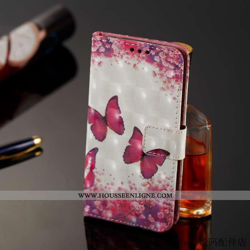 Étui Sony Xperia Xz Premium Cuir Protection Carte Rose Tout Compris Clamshell Téléphone Portable