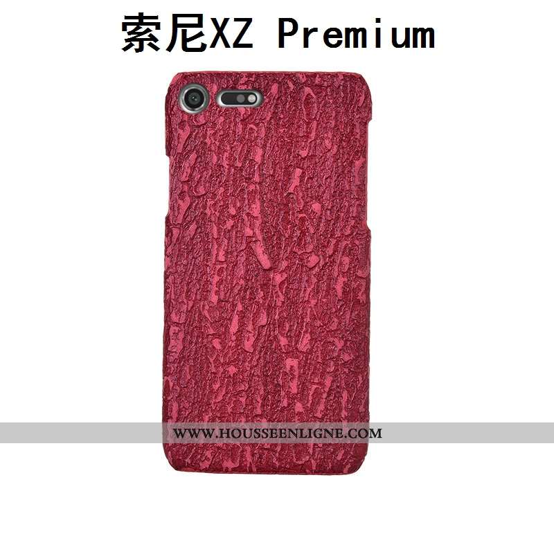 Étui Sony Xperia Xz Premium Mode Protection Créatif Cuir Véritable Téléphone Portable Arbres Gris