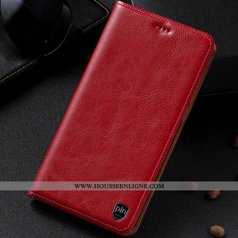 Étui Sony Xperia Xz Premium Protection Cuir Véritable Coque Téléphone Portable Manuel Housse Bordeau