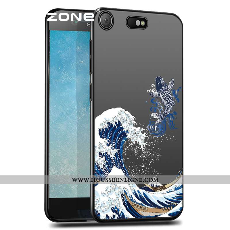 Étui Sony Xperia Xz Premium Silicone Protection Délavé En Daim Ultra Coque Style Chinois Noir