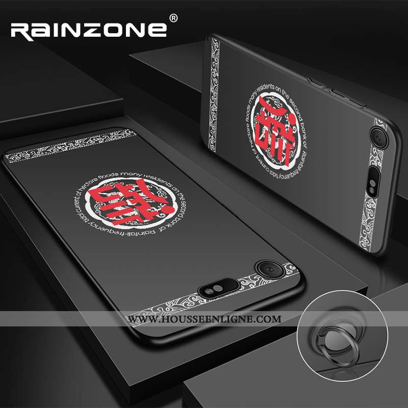 Étui Sony Xperia Xz Premium Silicone Protection Délavé En Daim Ultra Coque Style Chinois Noir