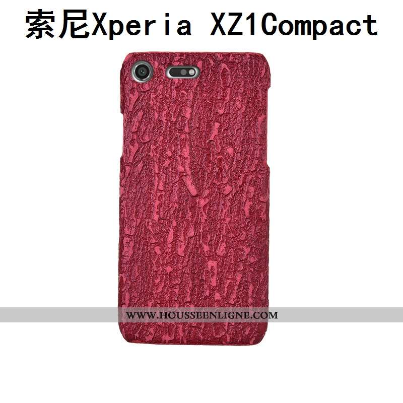 Étui Sony Xperia Xz1 Compact Cuir Véritable Cuir Personnalisé Gris Téléphone Portable Incassable Coq