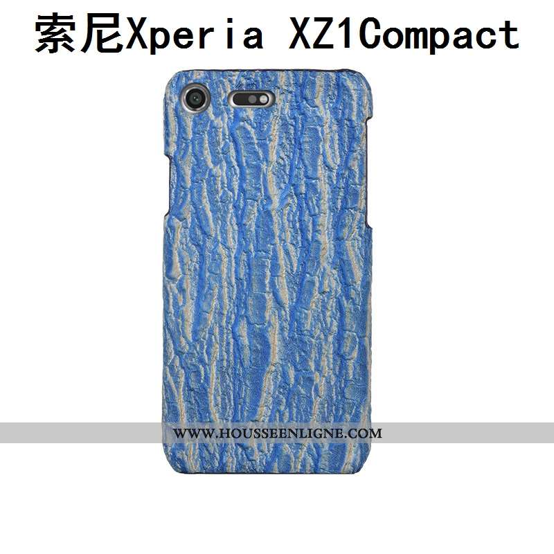 Étui Sony Xperia Xz1 Compact Cuir Véritable Cuir Personnalisé Gris Téléphone Portable Incassable Coq