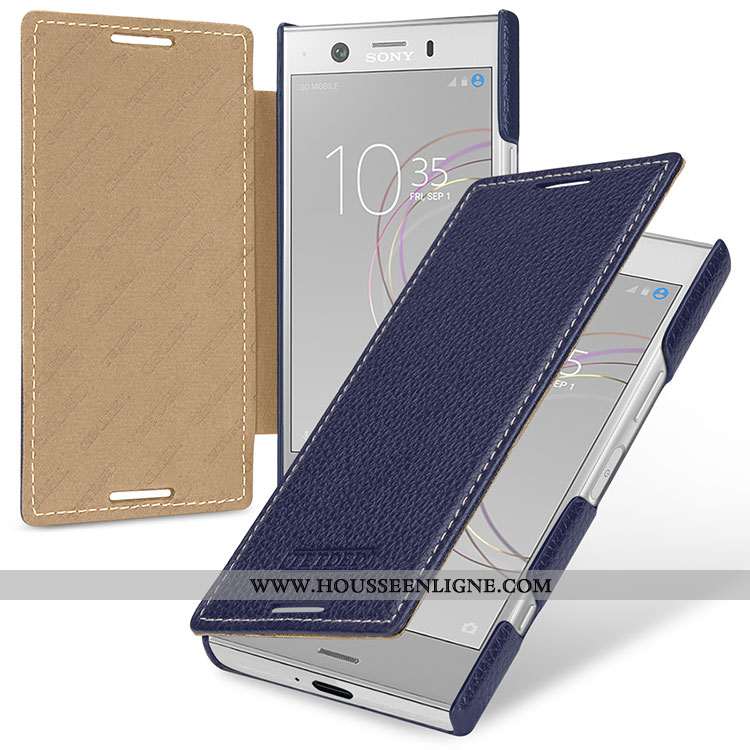 Étui Sony Xperia Xz1 Compact Protection Cuir Véritable Incassable Rouge Housse Téléphone Portable