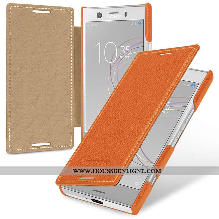 Étui Sony Xperia Xz1 Compact Protection Cuir Véritable Incassable Rouge Housse Téléphone Portable