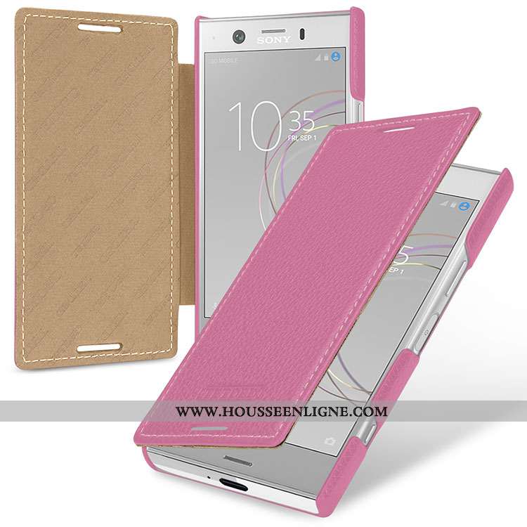 Étui Sony Xperia Xz1 Compact Protection Cuir Véritable Incassable Rouge Housse Téléphone Portable
