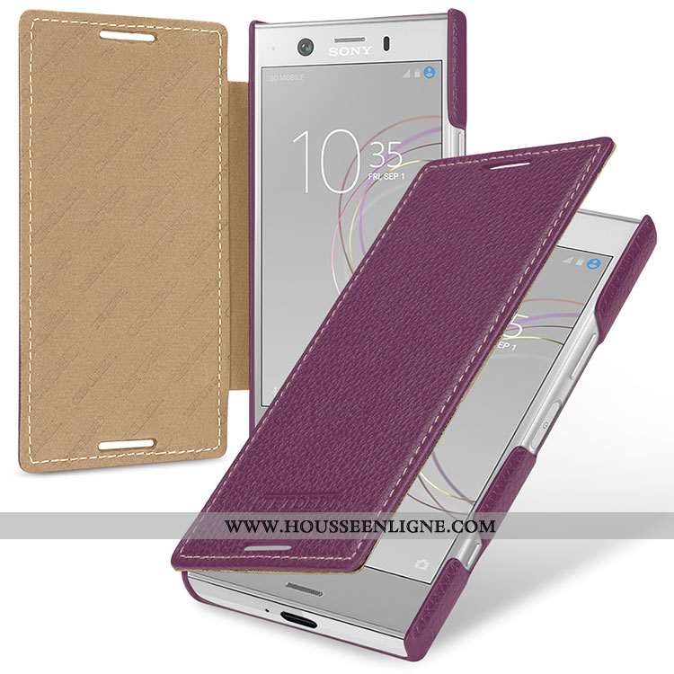 Étui Sony Xperia Xz1 Compact Protection Cuir Véritable Incassable Rouge Housse Téléphone Portable
